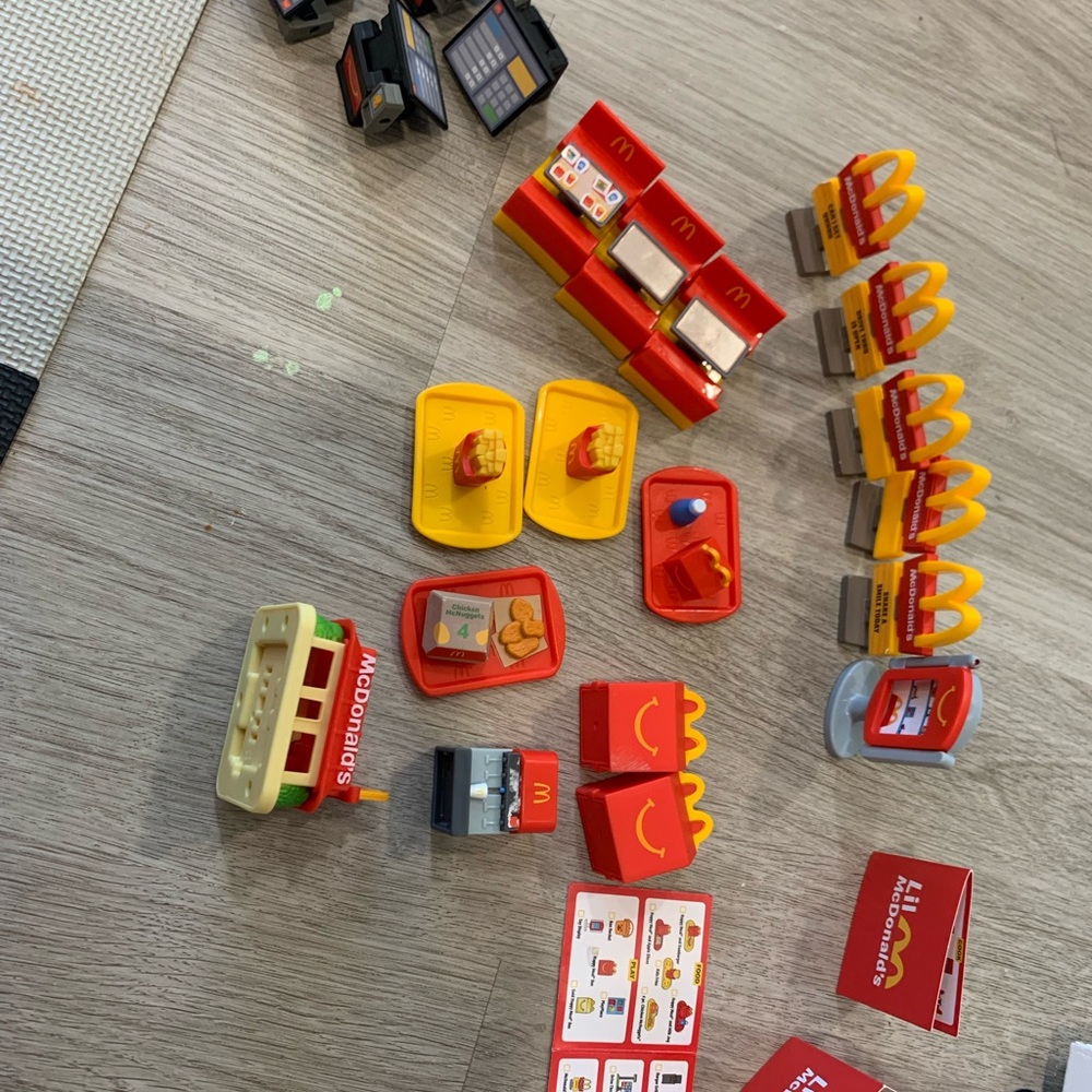 22 items McDonald's Red and Yellow Play Food Set mini happy meal toy lot